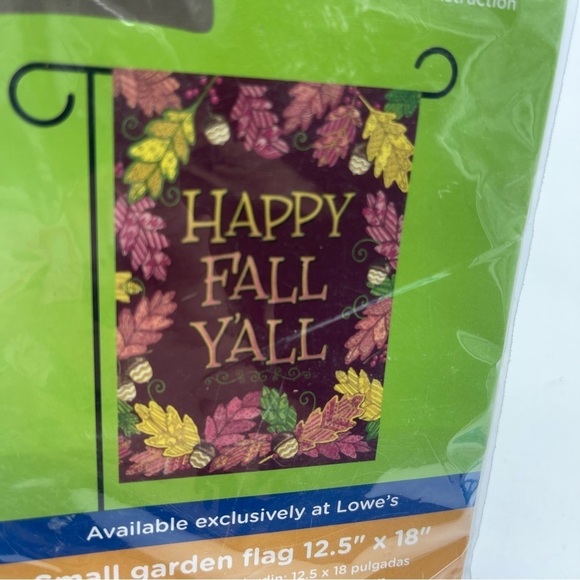 Flip It Flag Happy Fall Yall Rain or Shine 12.5" X 18" Brown Yellow Leaves - Picture 4 of 6